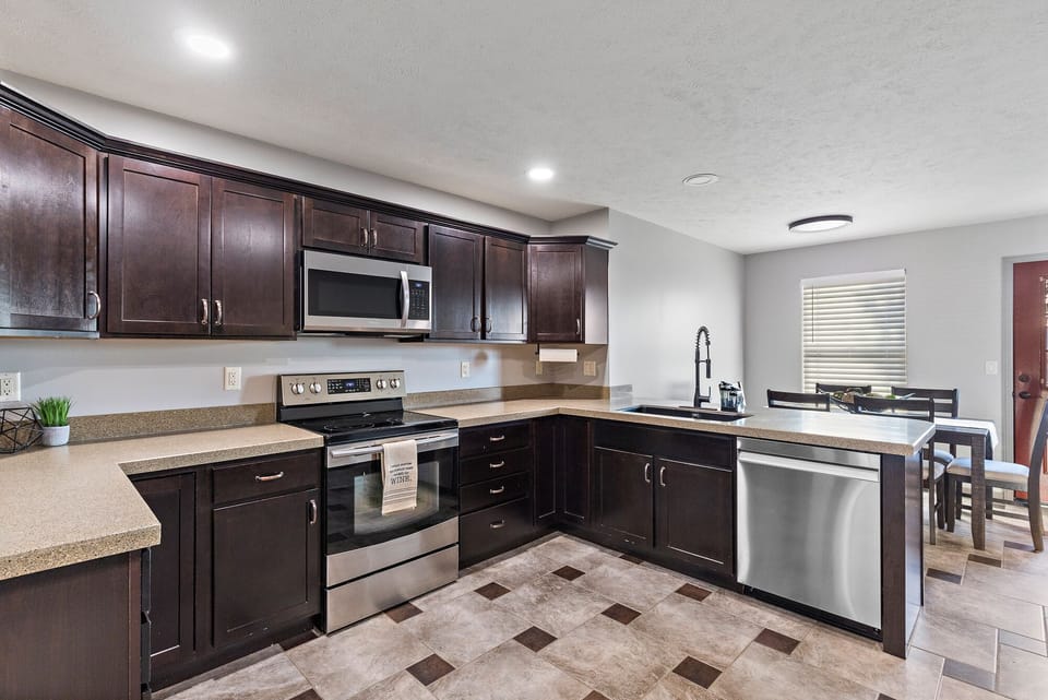 All new stainless steel appliances