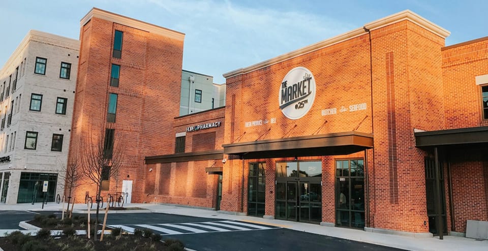 Neighborhood "Market at 25" is a short 5 min walk (2 blocks)