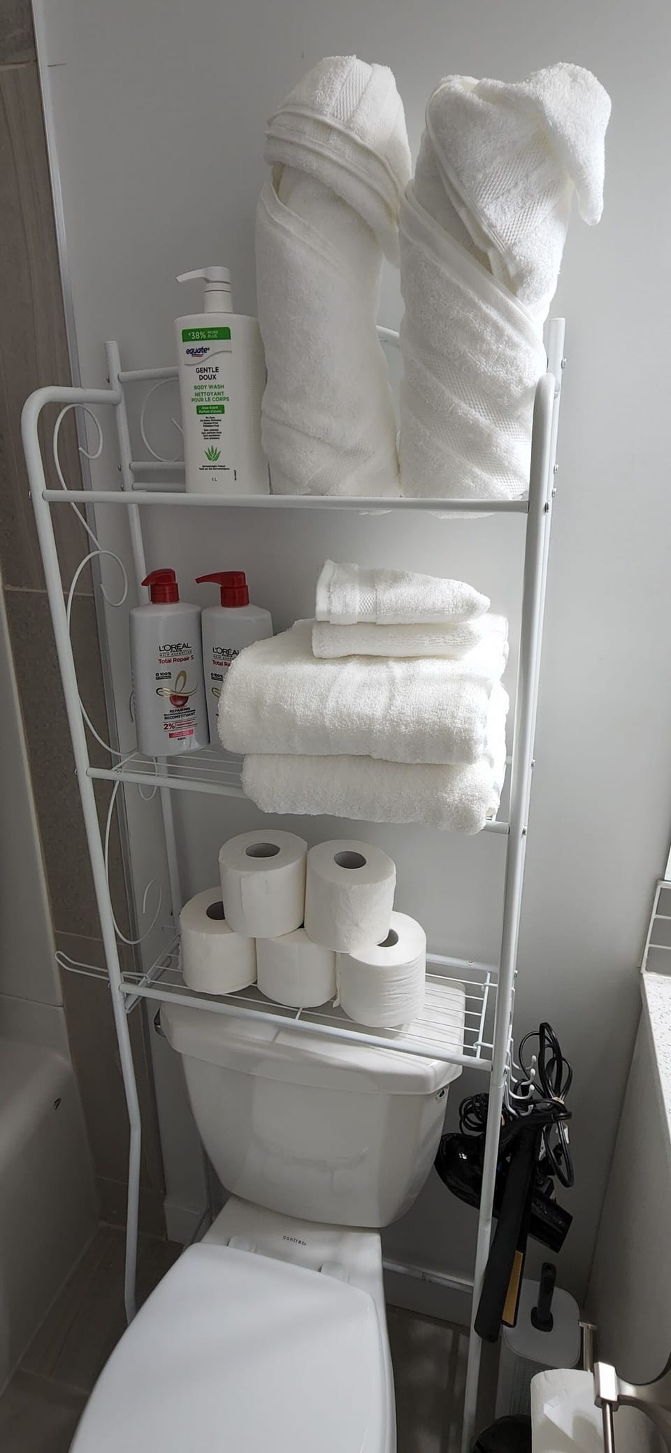 Towels and other bathing supplies