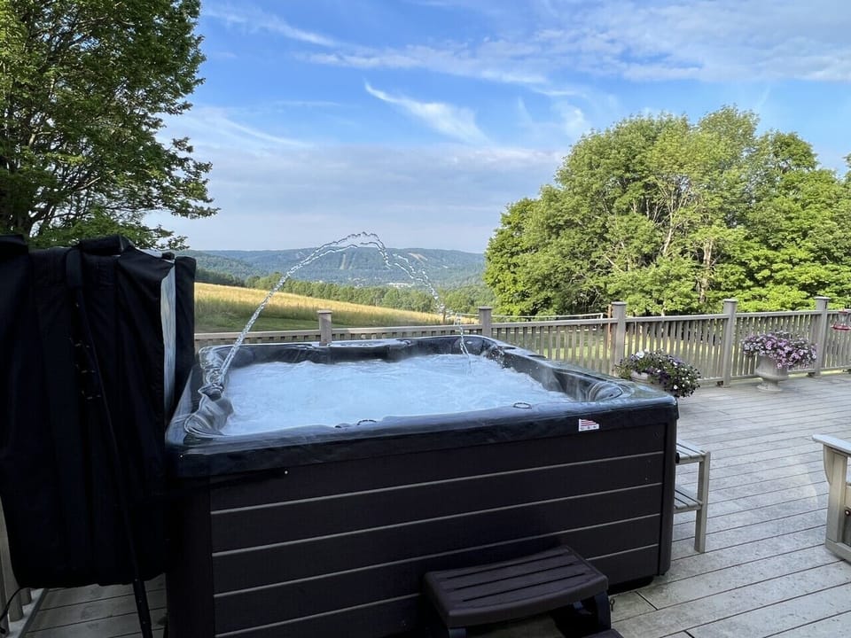 Hot tub with amazing views 