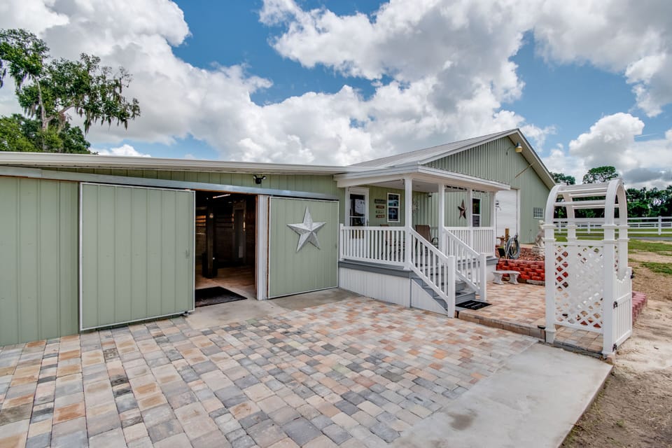 barn apartment and horse stall entrance