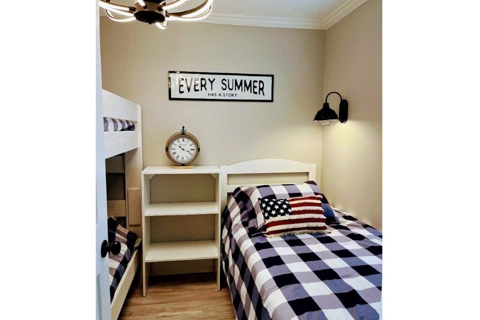 Bunk Room With Bunk Beds and Single Bed