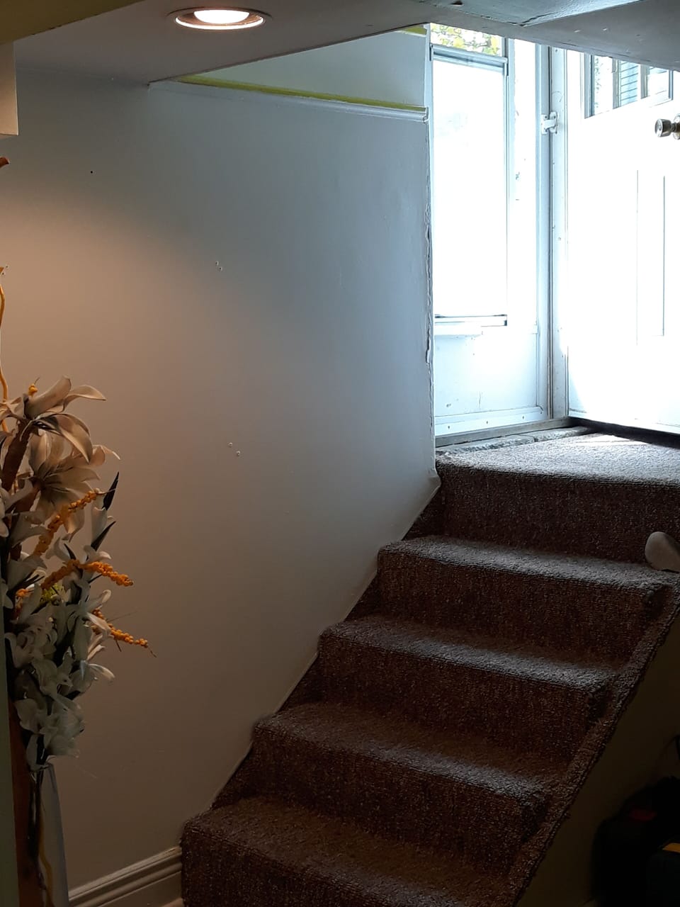 Stairs to enter/exit unit