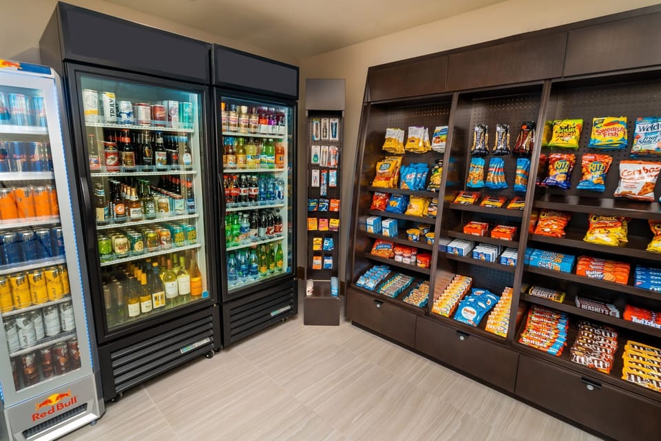 Purchase a snack in the pantry.