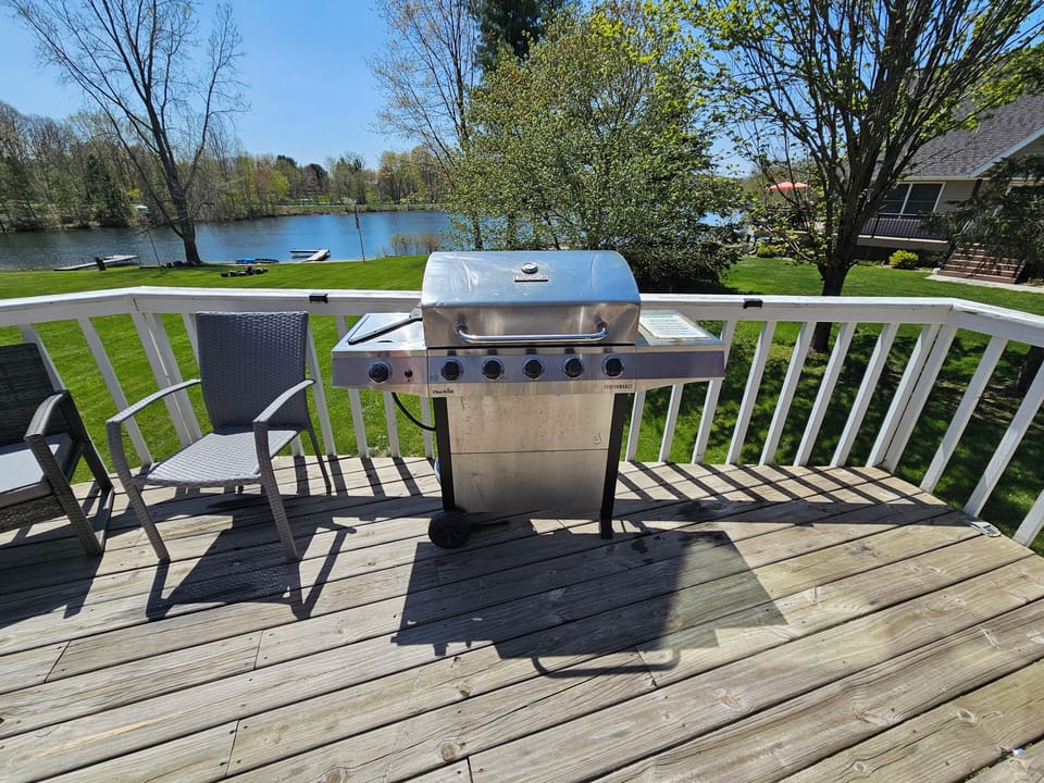 Grill on back deck