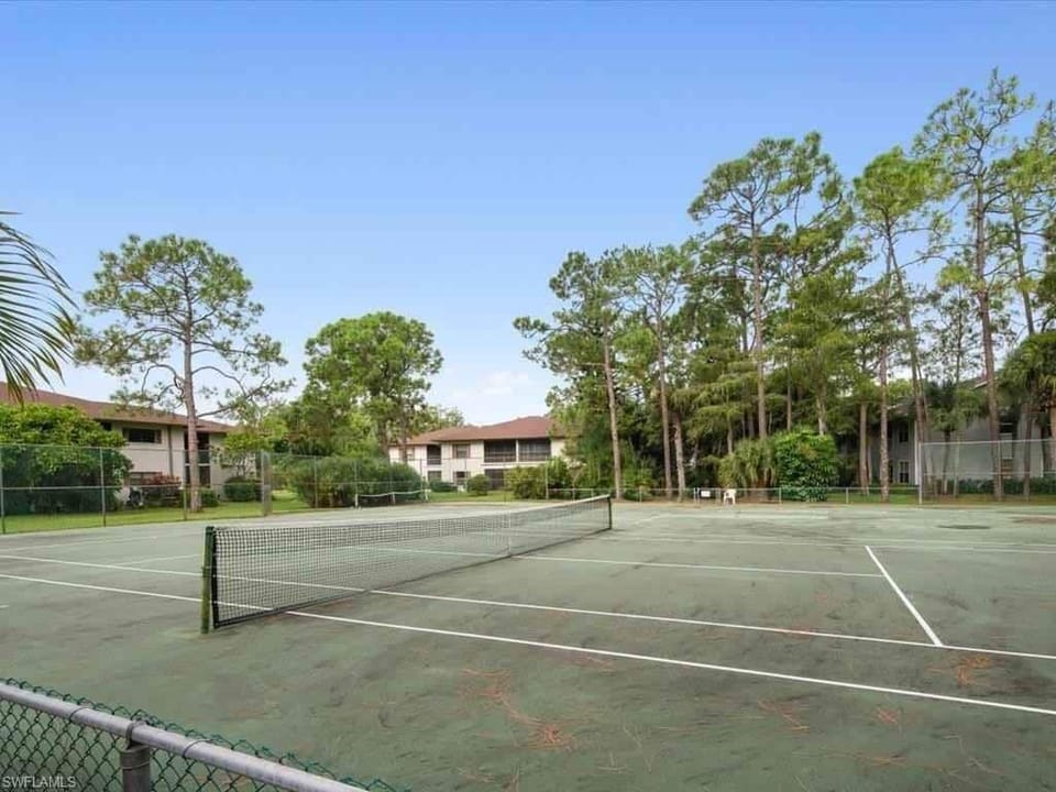 Tennis, pickleball and basketball courts.