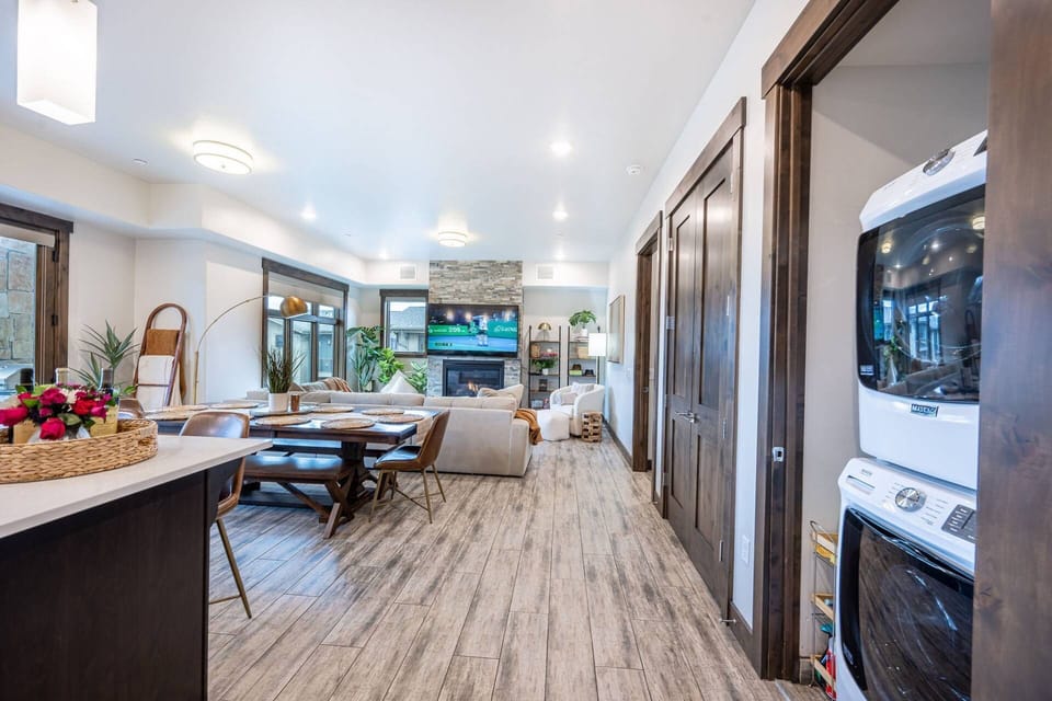 This home features a full sized in home washer and dryer