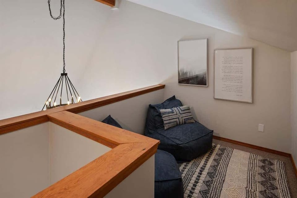 Restoration Hardware lounge chairs or set up the Queen aero bed here provided