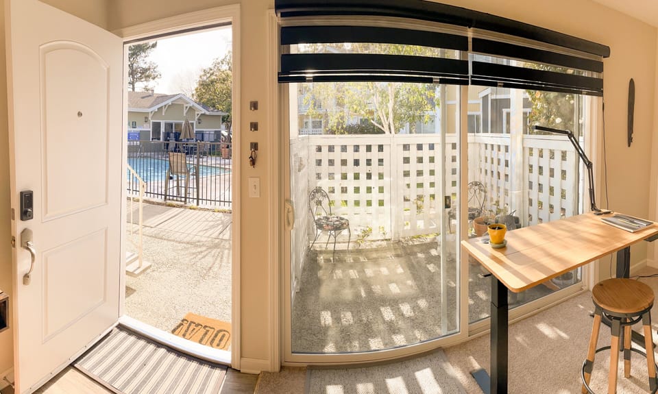 view to outside from living room