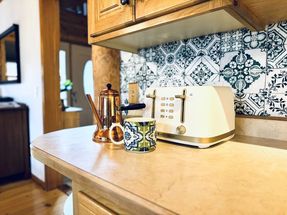  Our kitchen is fully stocked.