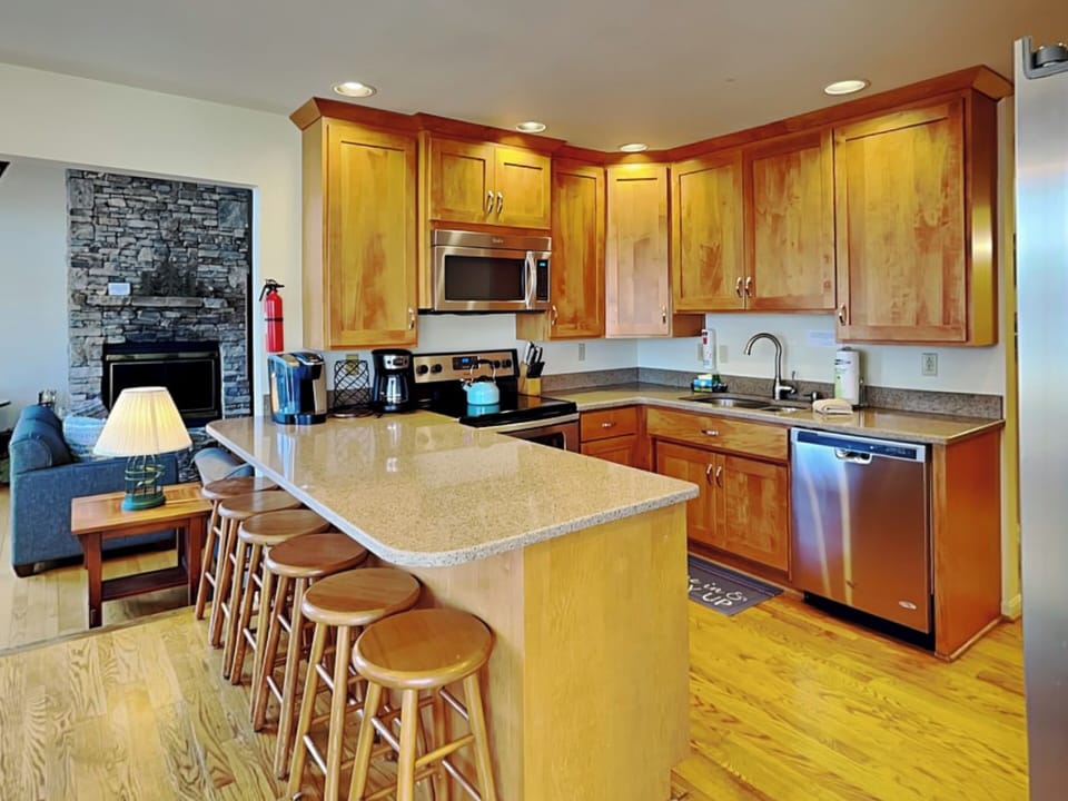 Full Kitchen with Stainless Steel Appliances