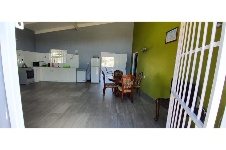 living room and open kitchen