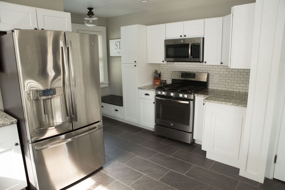 Refrigerator, Microwave and Gas Stove