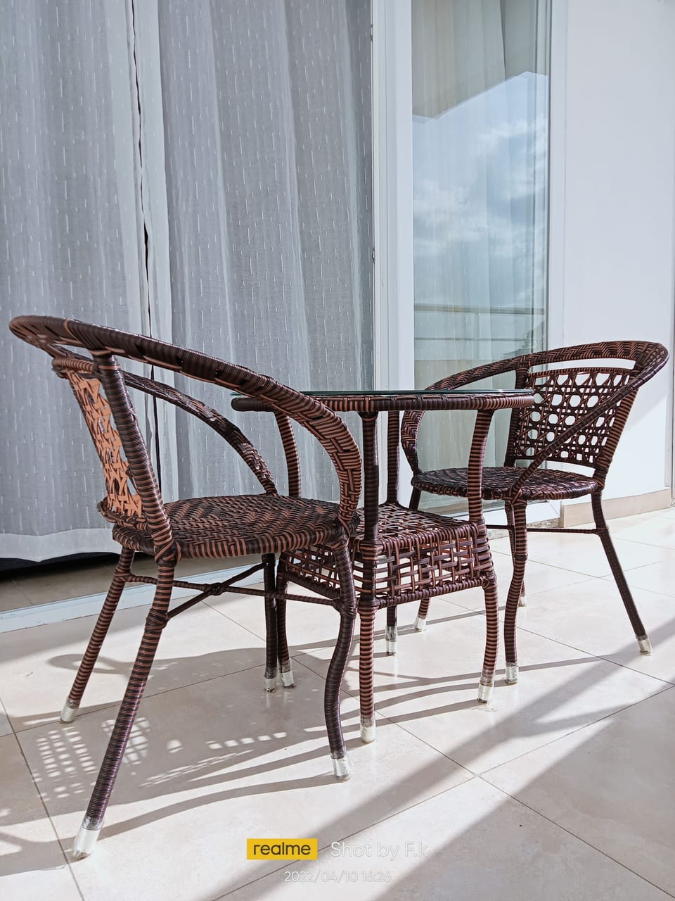 Outdoor seats for your chilling at the Patio.