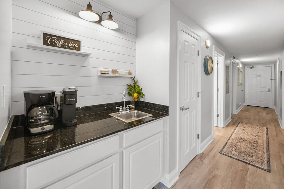 Your dedicated coffee station makes mornings effortless with everything you need for the perfect brew.