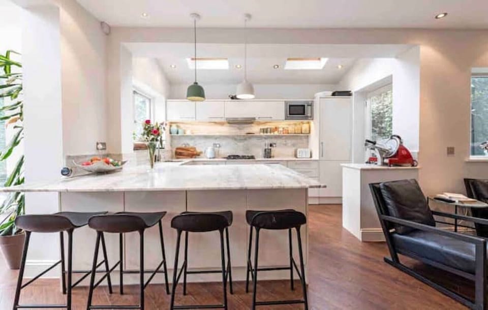 Kitchen bar is where guests spend most of their time