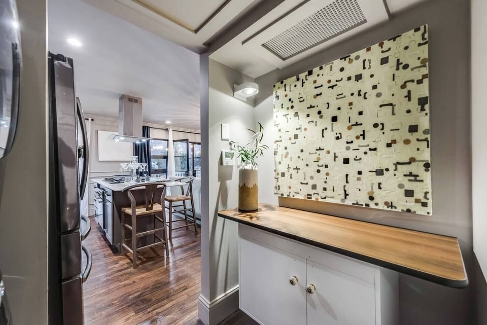 Laundry room with plenty of storage space.