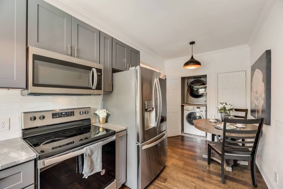 The kitchen is fully equipped with upgraded appliances, ensuring a seamless and enjoyable cooking experience during your stay. Complimentary Nespresso sleeve upon arrival. 