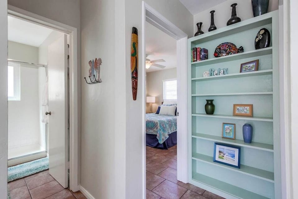 Shared bathroom and guest bedroom