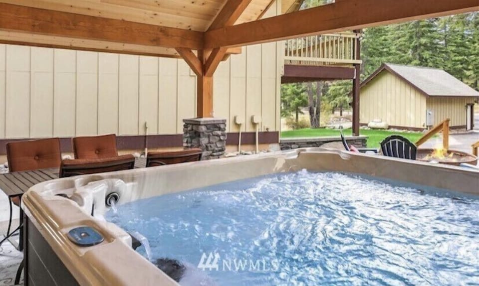 view from the hot tub