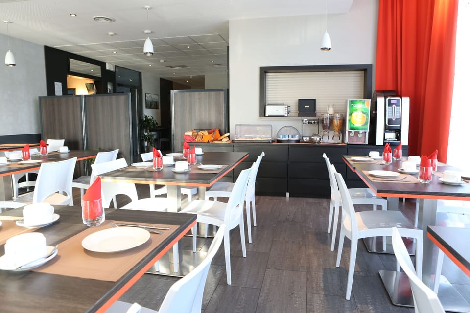 Curb your appetite by eating at the on-site restaurant.