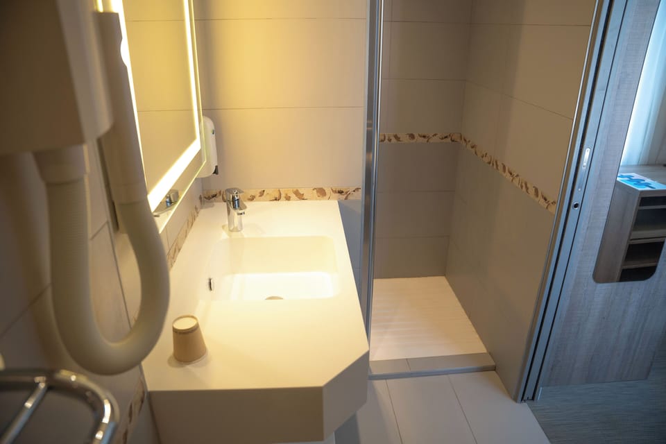 Get ready for your day in the bathroom.