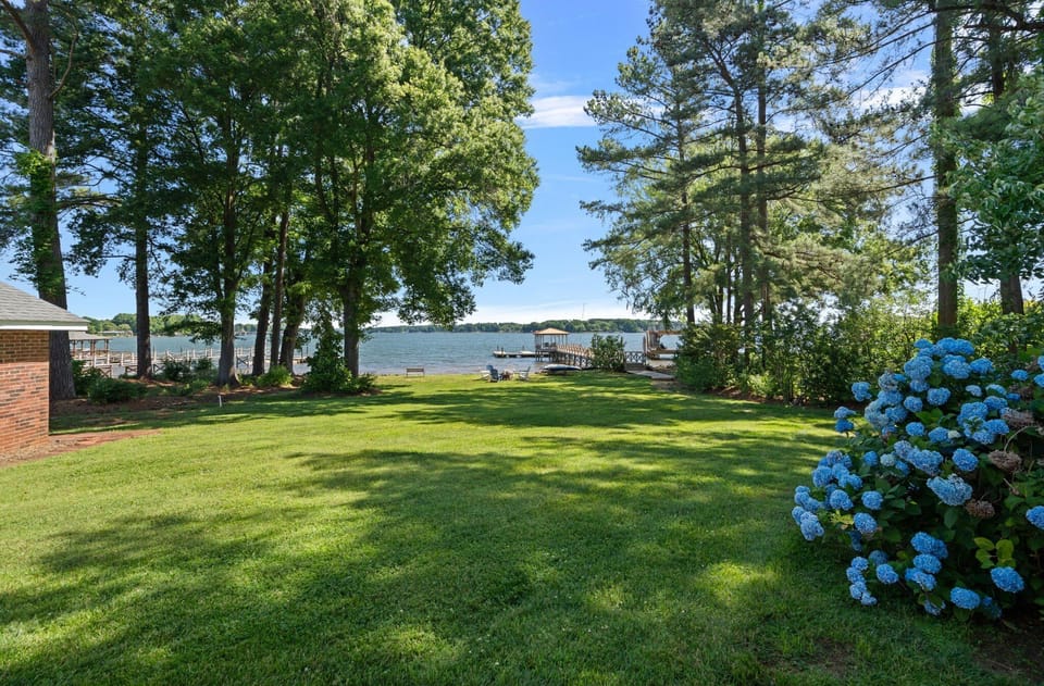 Large back yard perfect for some fun yard games or a catch!