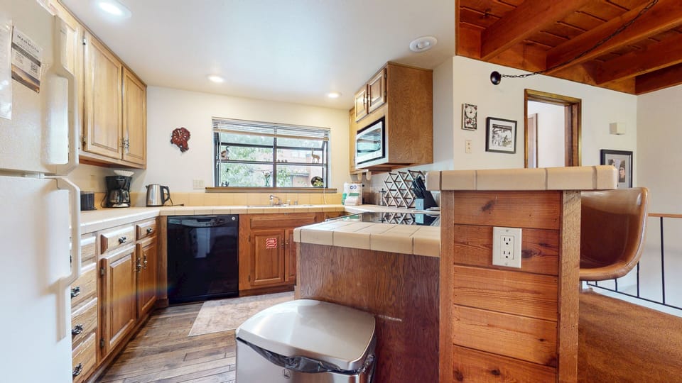 Indoors, Hardwood, Kitchen, Stained Wood, Art