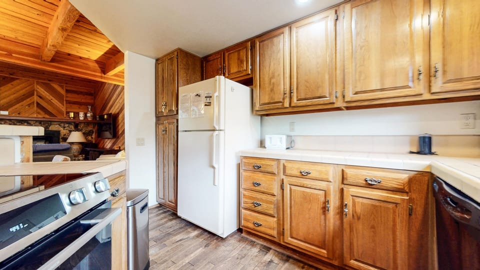 Indoors, Hardwood, Stained Wood, Kitchen, Appliance