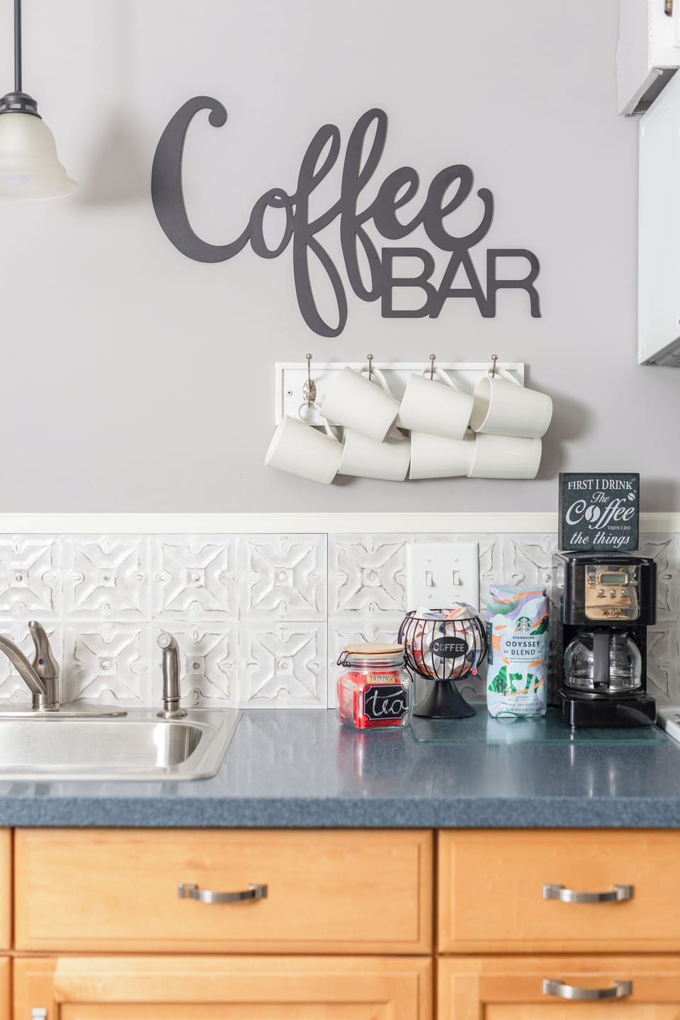 Starbucks coffee, variety coffee creamers & tea bags provided to rejuvenate you!