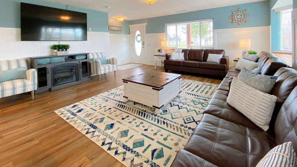 Electric fireplace & SmartTV and DVD player