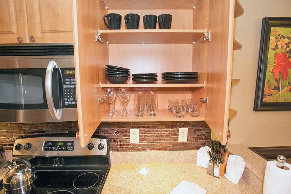 Dishware in kitchen