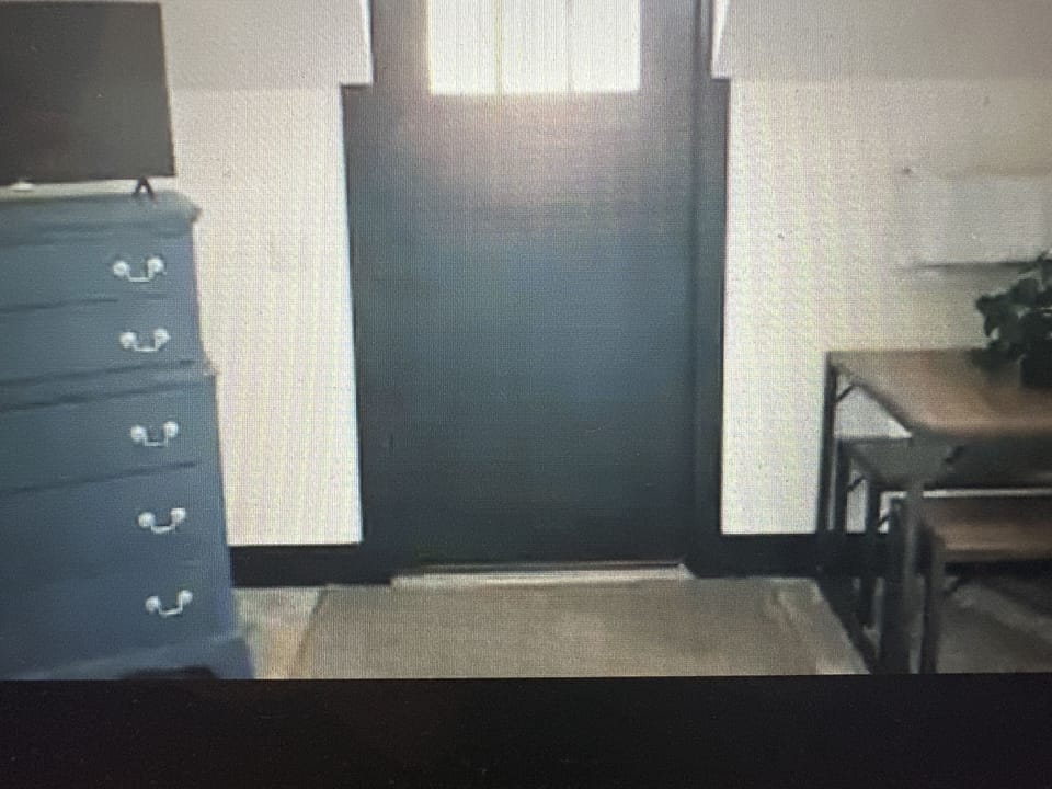 2nd floor bedroom, door to balcony