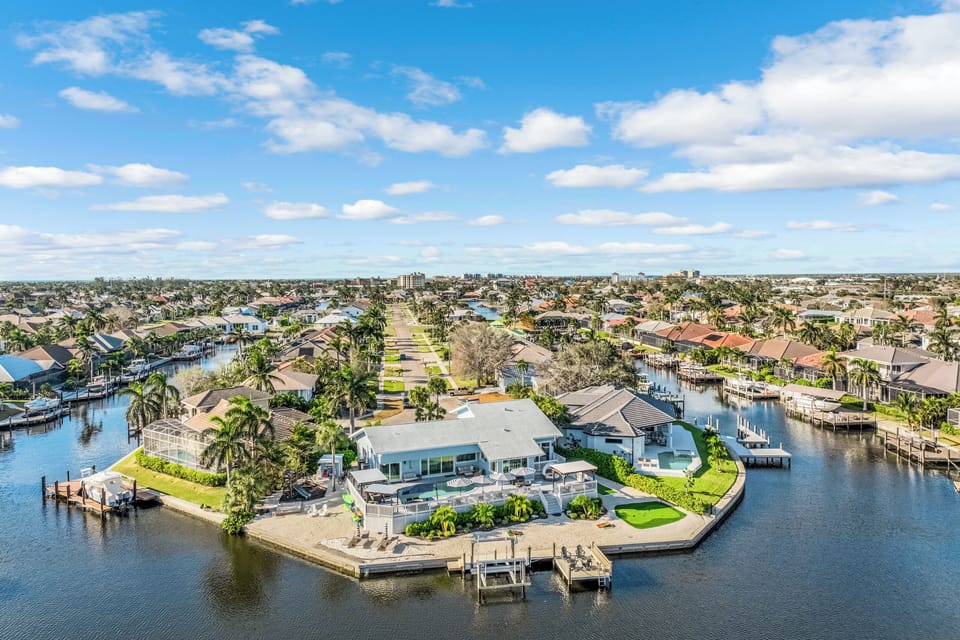 Aerial View Of Journeys End's 190 Feet Of Water frontage