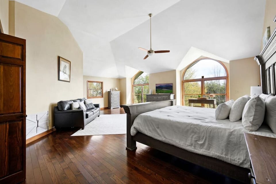 Tons of natural light in the master bedroom