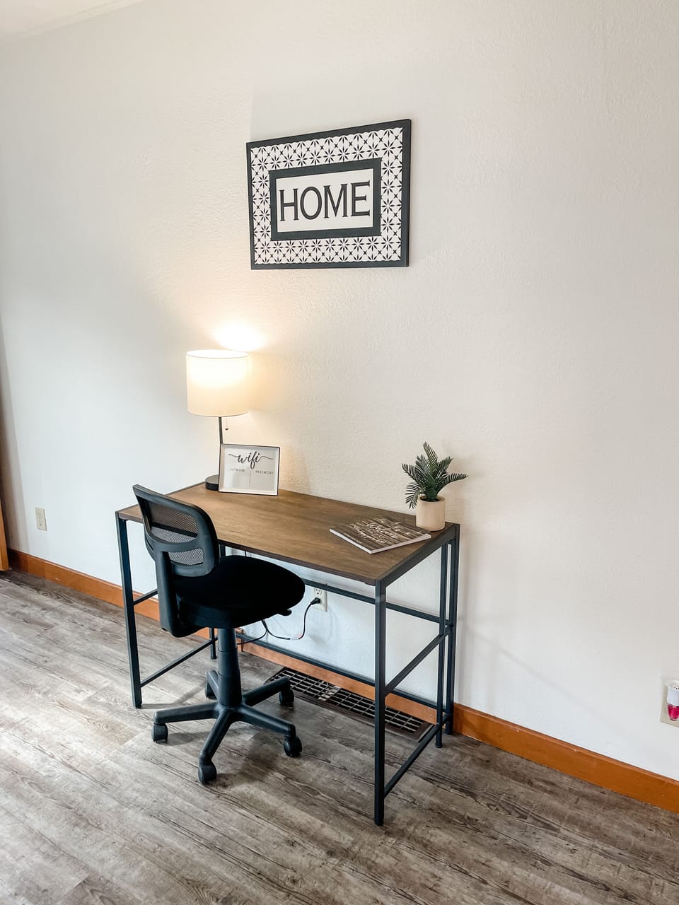 Designated office space perfect to catch up on your work.