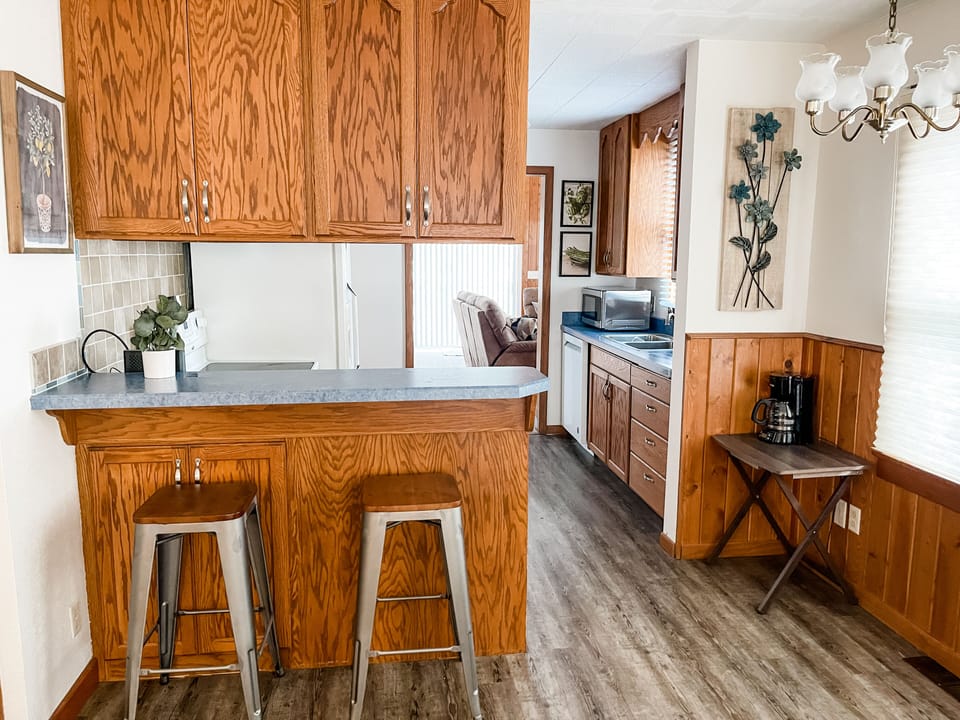 Peninsula with seating for 2