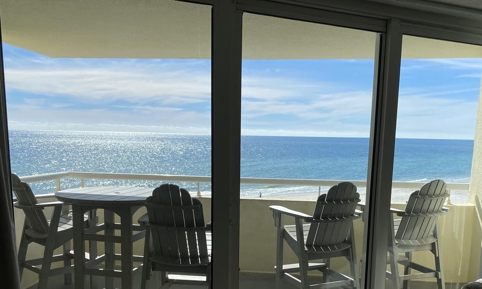 View from Living Room thru Patio Doors