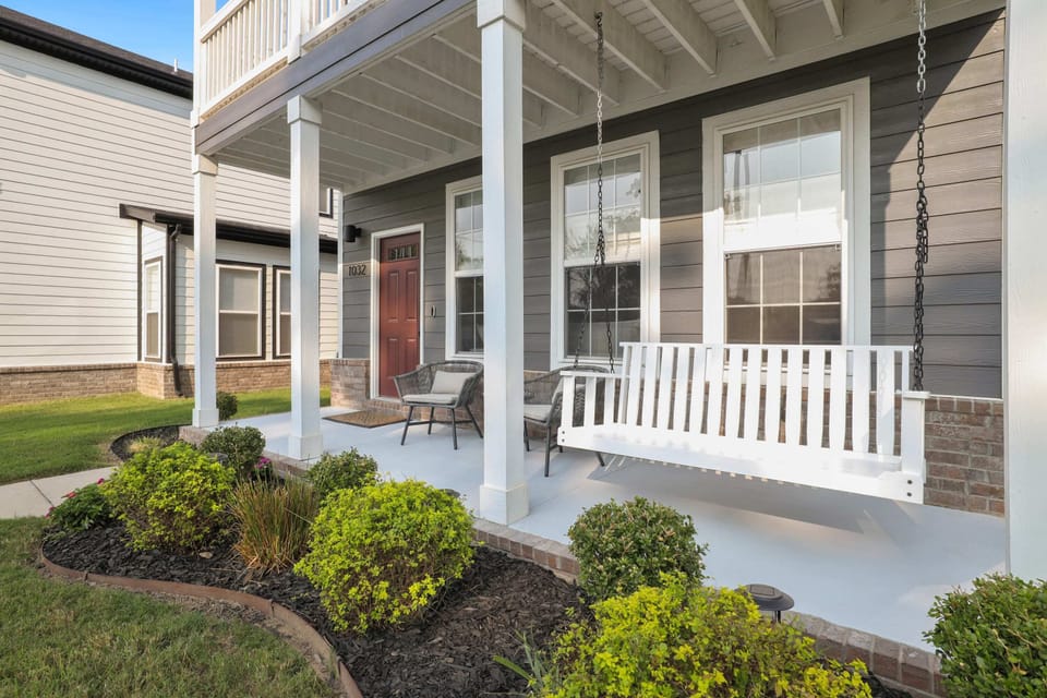 Front porch with swing