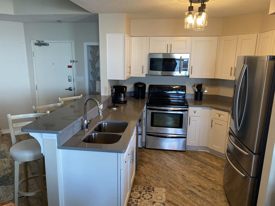 Well appointed kitchen. 