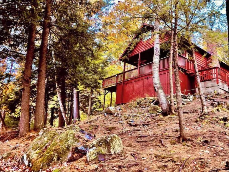 Looking up at the Lodge from the lake.  