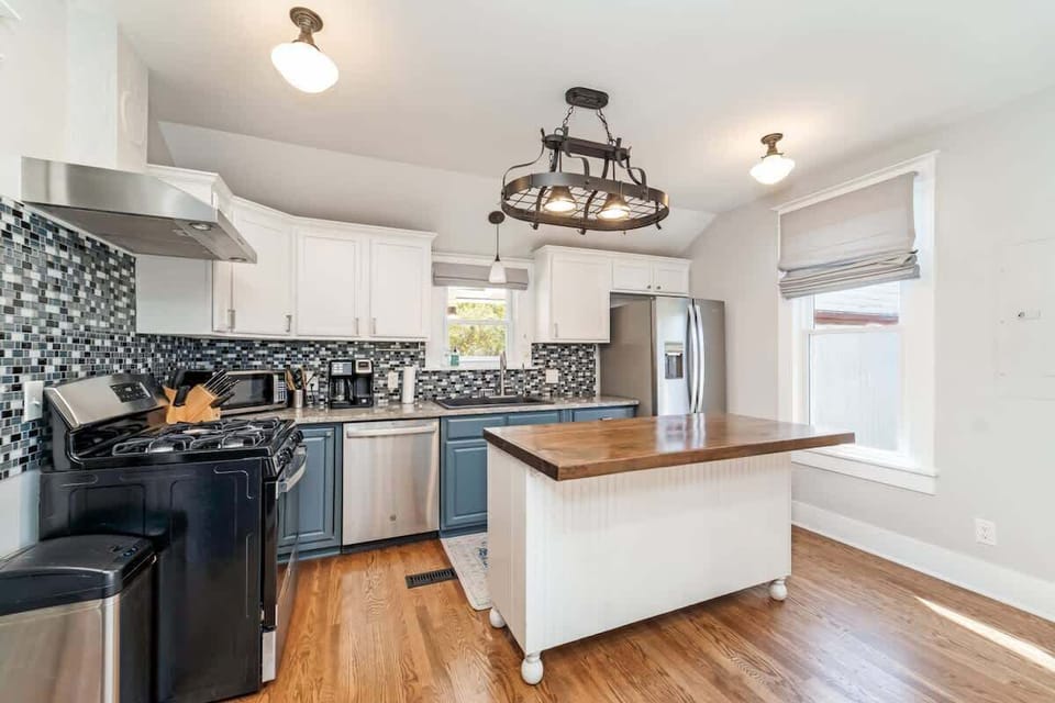 A fully-equipped kitchen is provided that you will love while preparing a delicious meal.