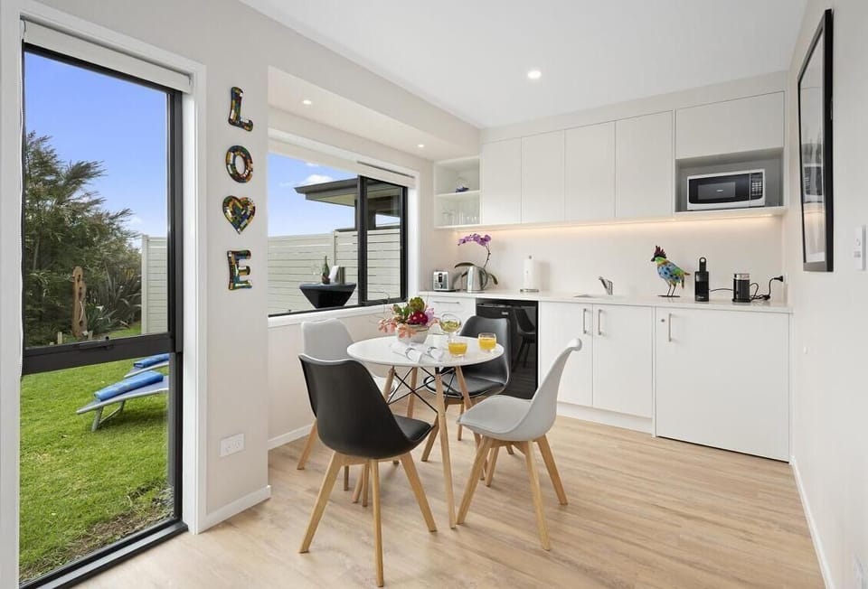 Kitchenette with dining table.  (There are NO cooking facilities here).
