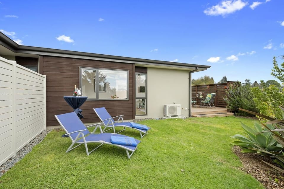 Relax on the loungers in your own private garden area.