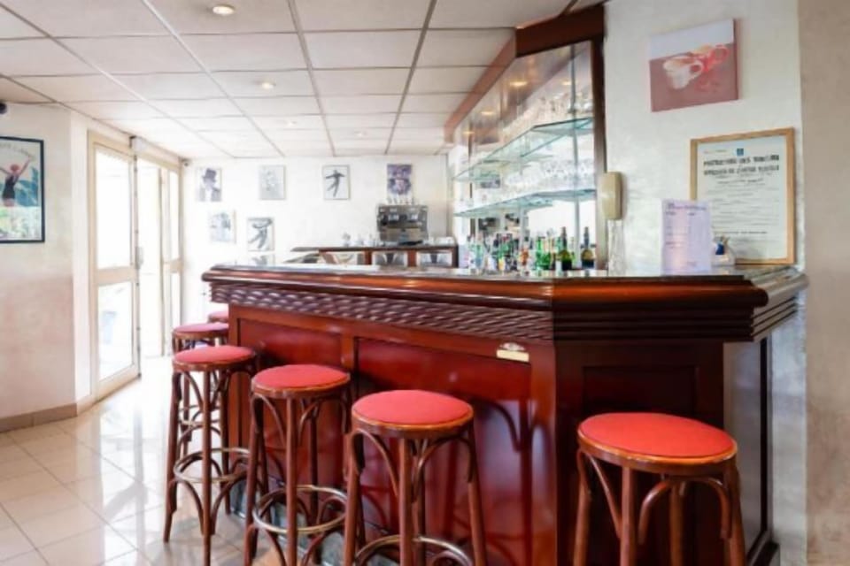Grab a drink at the on-site bar.