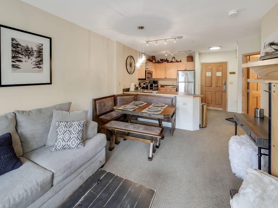 Kitchen and Dining from Living Room