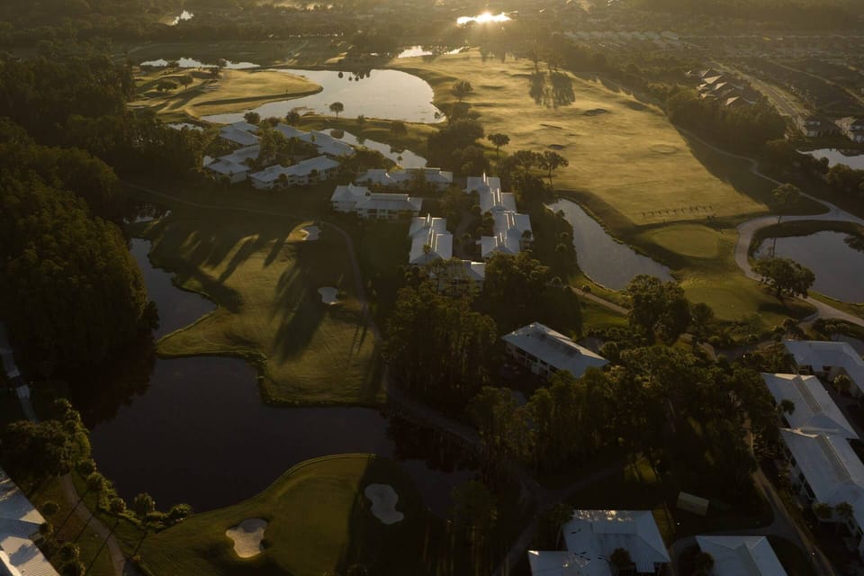 Take in sweeping views of the golf course, lakes, and residences that define the Saddlebrook lifestyle.