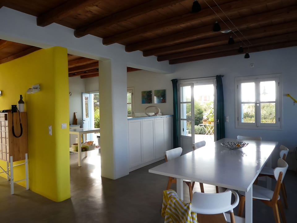 Open plan kitchen and living area