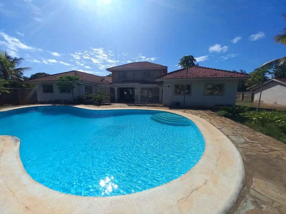 The large clean swimming pool