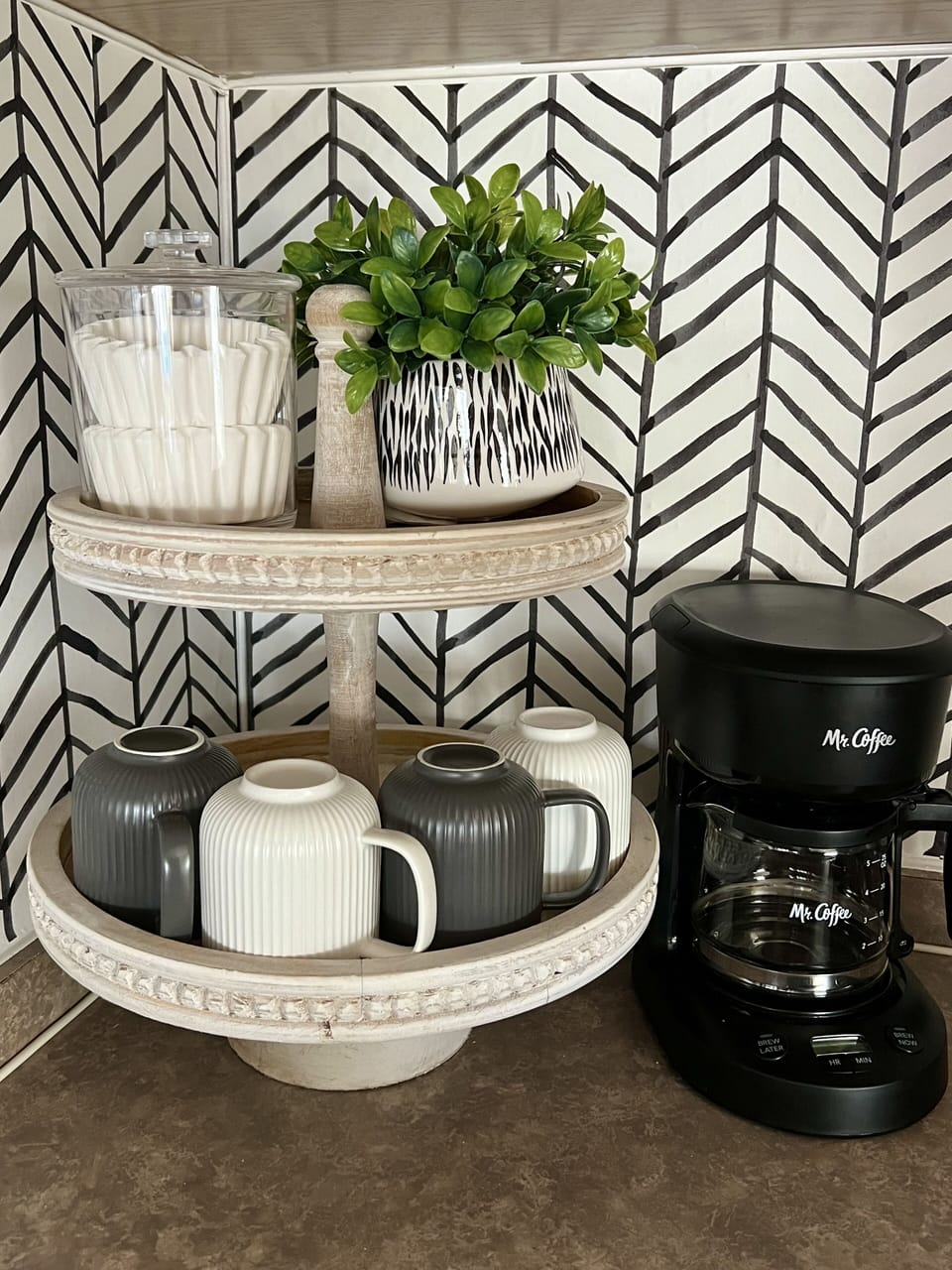 Mr. Coffee® 5-Cup makes up to 25 oz. of coffee and has a 2 hour auto shut-off.